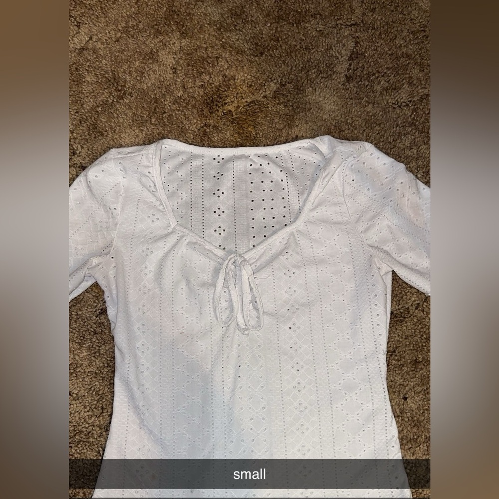 White Eyelet Women's Top